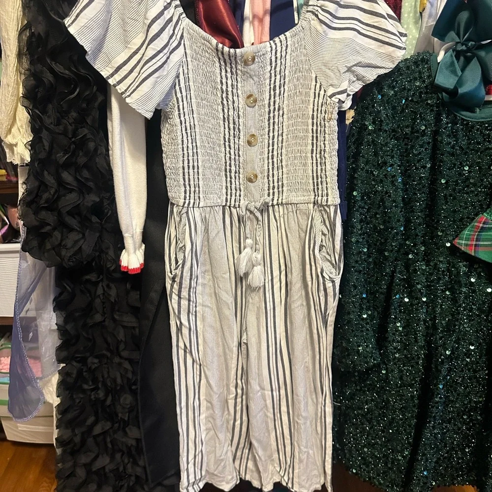 Japna Kids White and Blue Striped Top